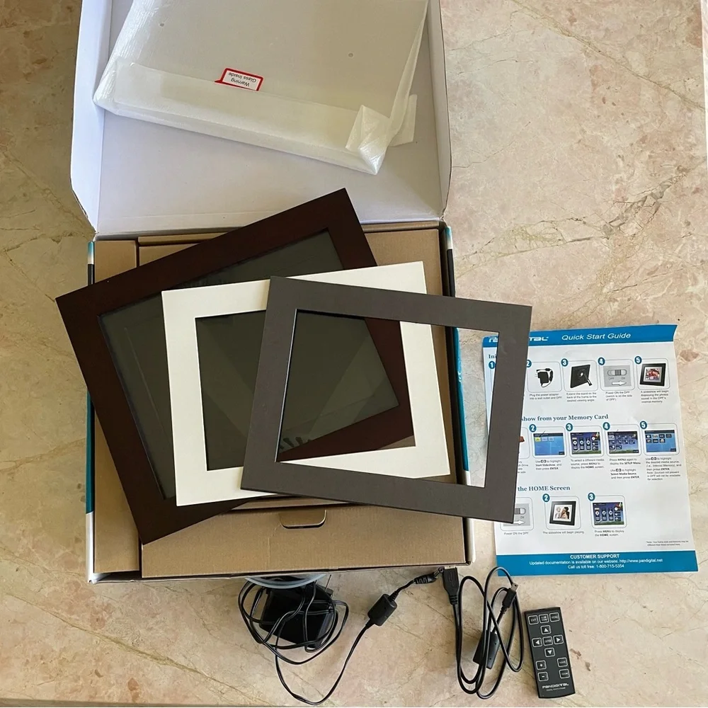 Pandigital 10.4-Inch Digital Photo Frame - Brown
